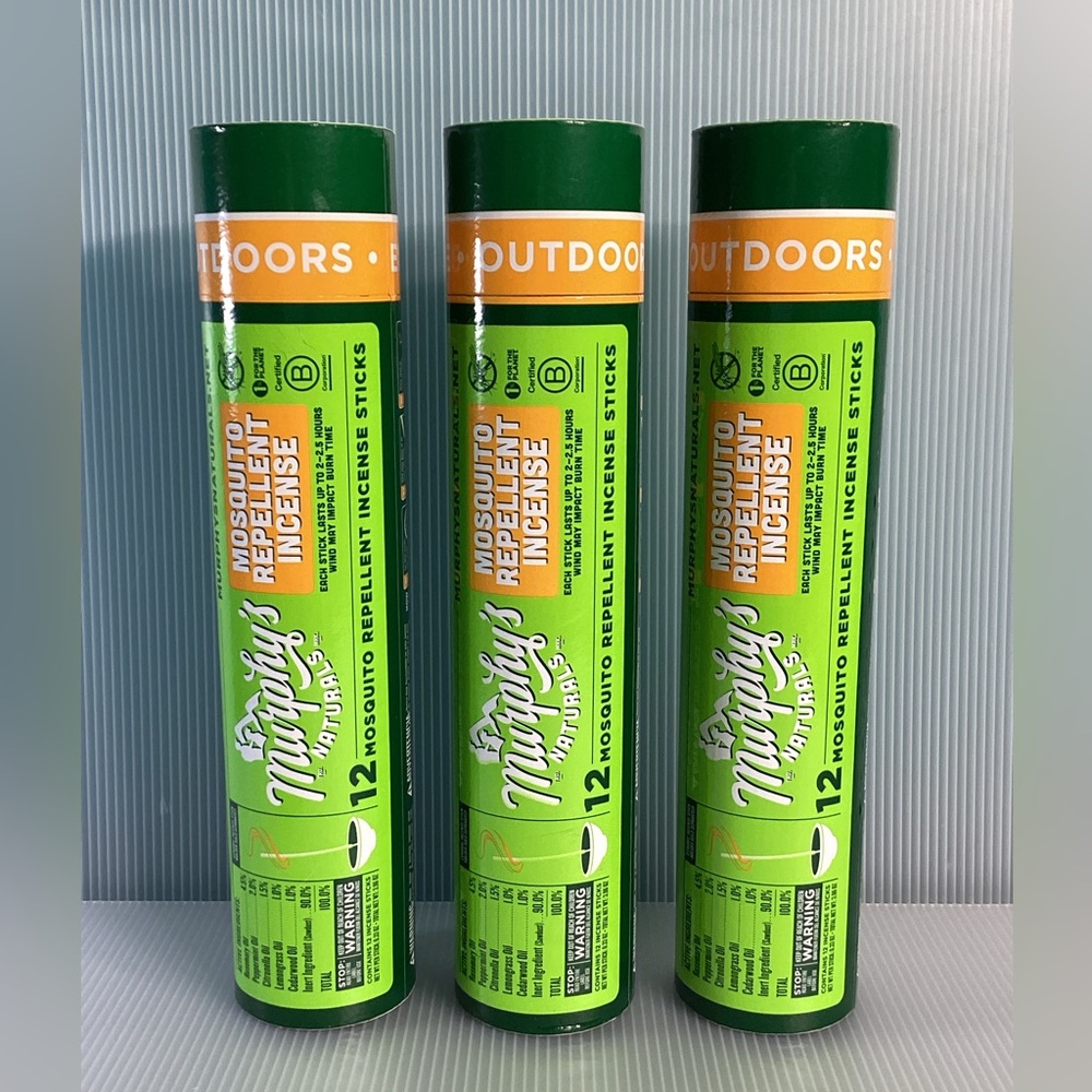 Set of 3 Murphy's Naturals 12Ct Mosquito Repellent Incense Sticks (36 total)